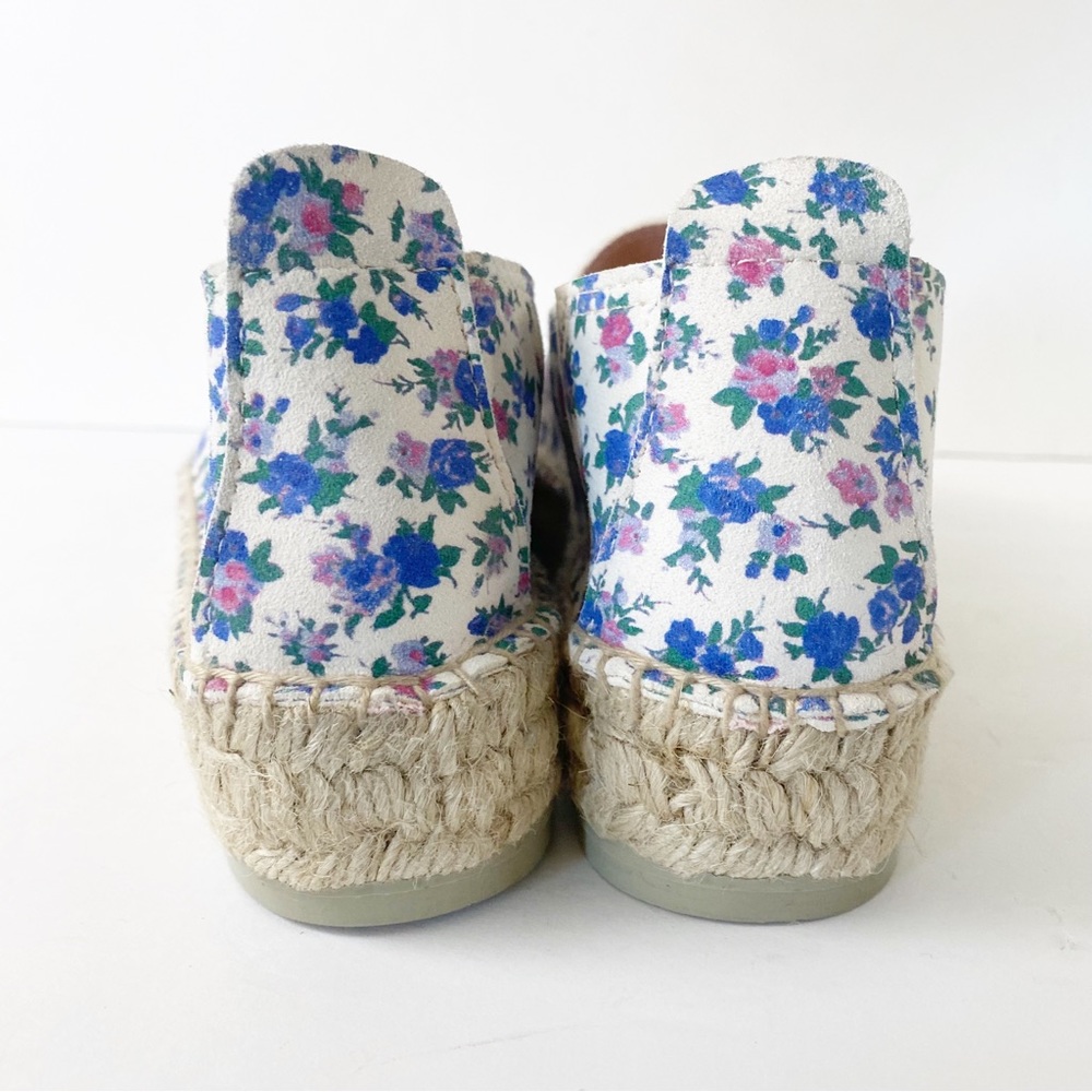 LoveShackFancy Floral Espadrilles in Blue and White - Picture 12 of 16